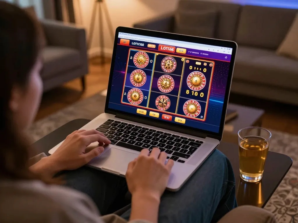 Engage in thrilling LOTO188 online gaming experience from a cozy home setup.