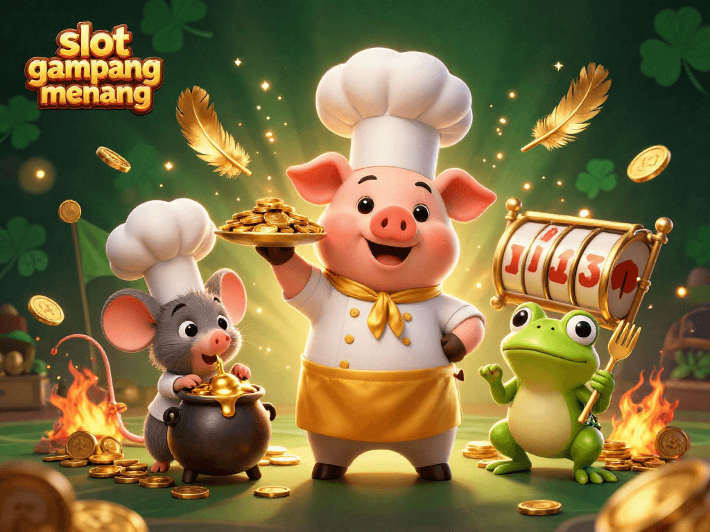 Experience thrilling wins at slot gacor gampang menang with this vibrant 3D casino scene filled with action.