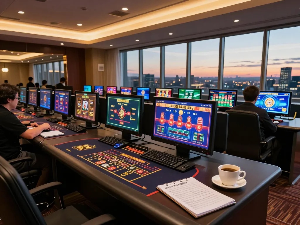 Engaging in strategic gaming with xin88, showcasing online casino interface and betting notes