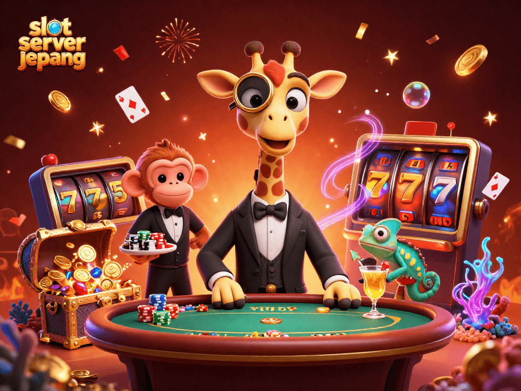 Experience the excitement of slot server jepang with a giraffe high-roller at the casino table.