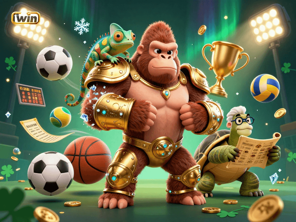 Experience winning iwin moments in this dynamic sports betting scene, featuring vibrant 3D characters and game elements.