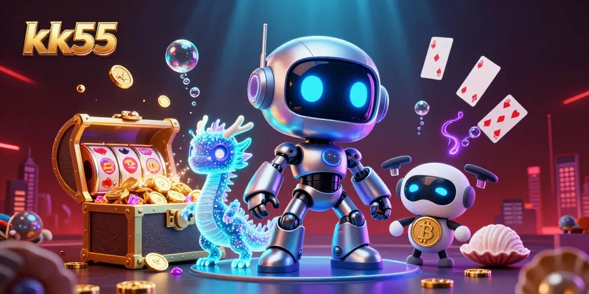 Experience thrilling gaming action at kk55 with vibrant characters and dynamic gaming elements.