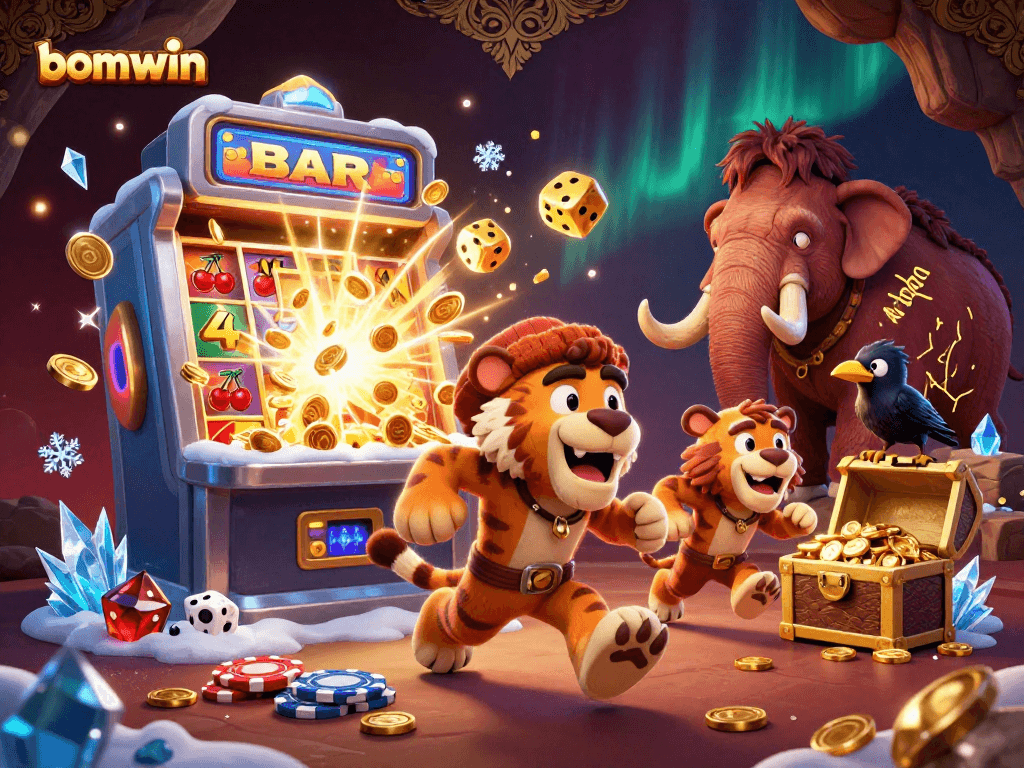 Play exciting games at bomwin with thrilling jackpots and vibrant casino scenes.