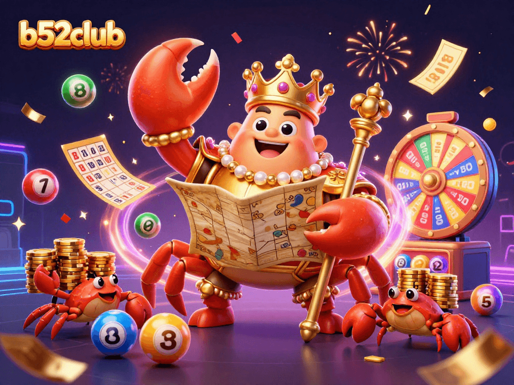 Engage with b52club's vibrant games and excitement in this colorful casino scene.