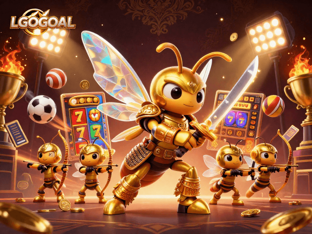 Experience thrilling gaming action with LGOGOAL's dynamic casino elements and engaging characters.