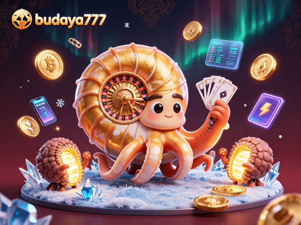 Budaya777 menghidupkan suasana kasino dengan koin Bitcoin dan Ethereum yang bersinar, menciptakan pengalaman perjudian yang menawan.
