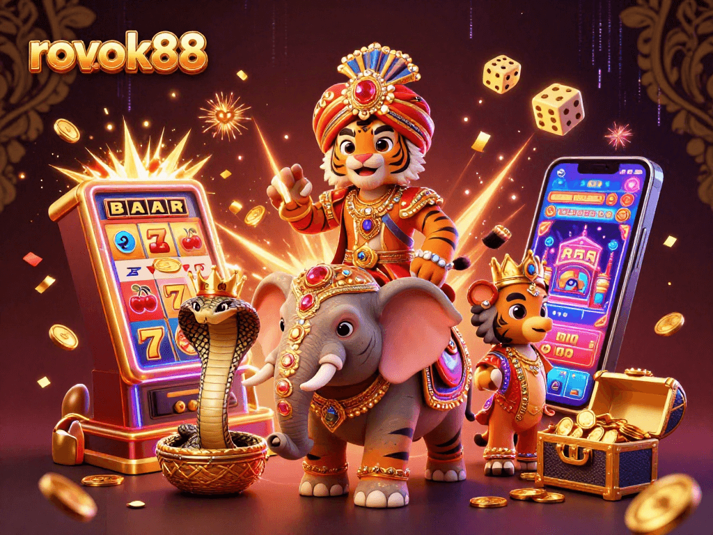 Win big with rokok88 at this vibrant casino scene featuring rich rewards and exciting gameplay.
