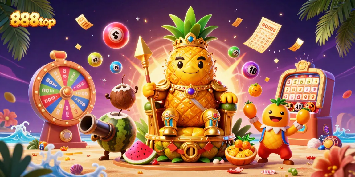 Experience 888top's vibrant casino gameplay with golden prizes and dynamic elements in a thrilling scene.