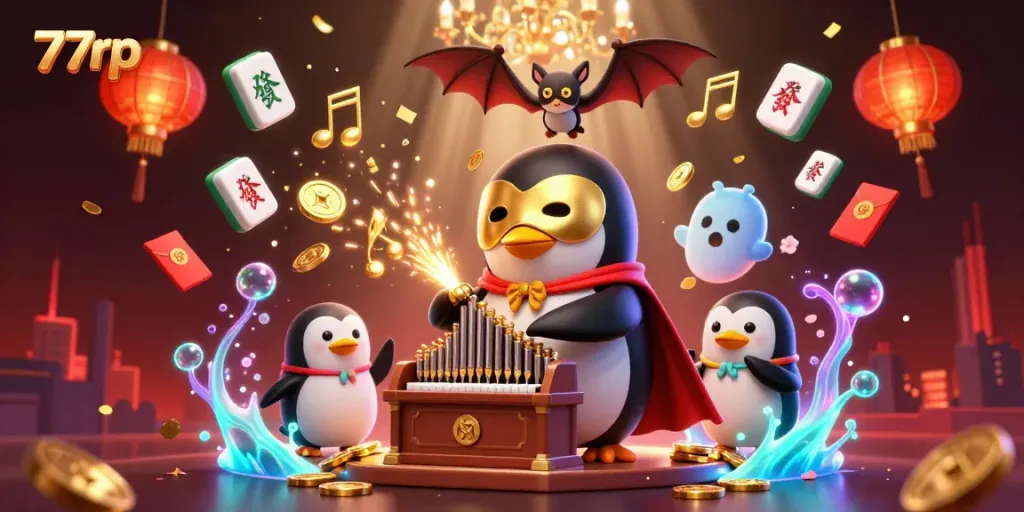 Experience stunning gameplay at 77rp with vibrant characters, gold animations, festive decorations, and captivating casino themes.