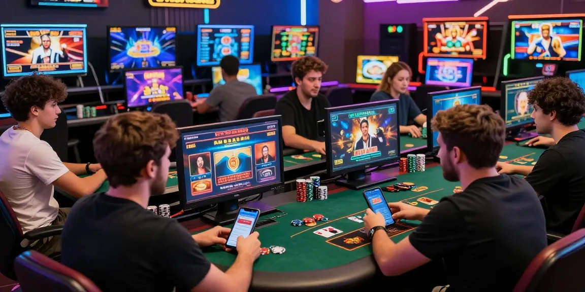 Players enjoying 68gamebai online gaming experience with exciting casino games and vibrant atmosphere.