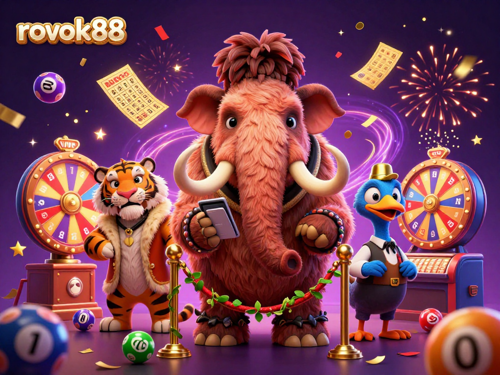 Play and win at rokok88 with exciting casino elements and characters in action.