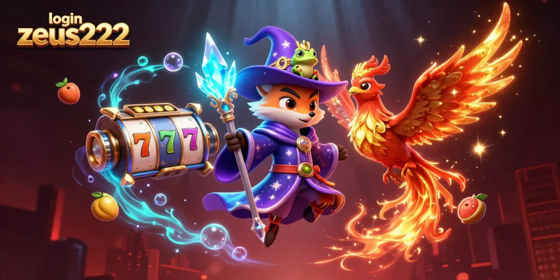 Experience thrilling gameplay at login zeus222 with vibrant slot machine elements and dynamic characters.