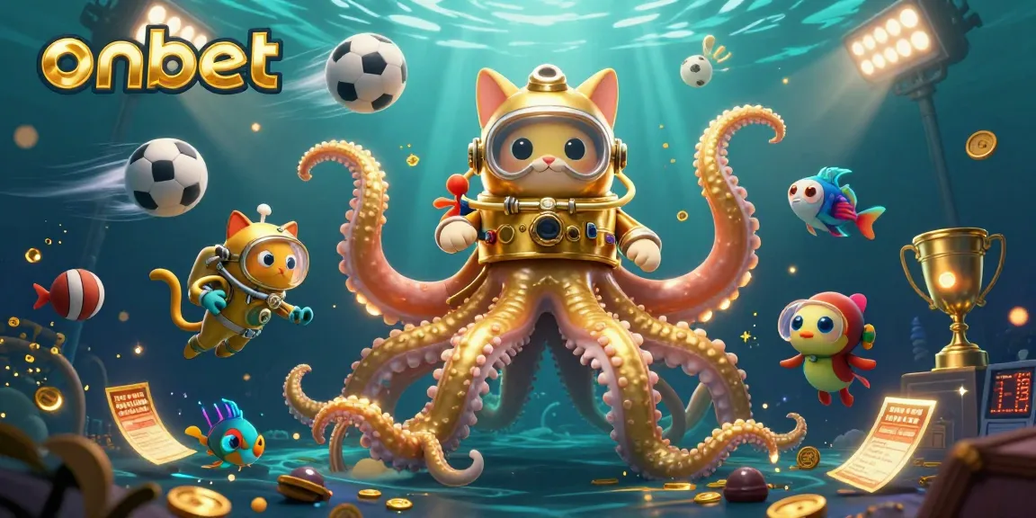 Bet on onbet with fun 3D characters engaging in thrilling underwater casino adventures.