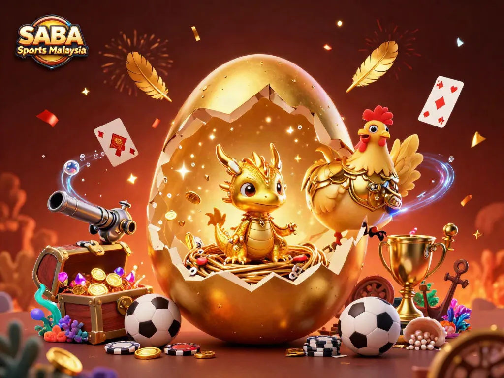 SABA Sports Malaysia showcases an exciting sports betting scene with dynamic characters and vibrant casino elements.