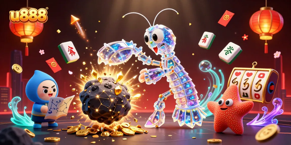 u888, experience thrilling wins with a galactic samurai amid dazzling casino elements and treasures