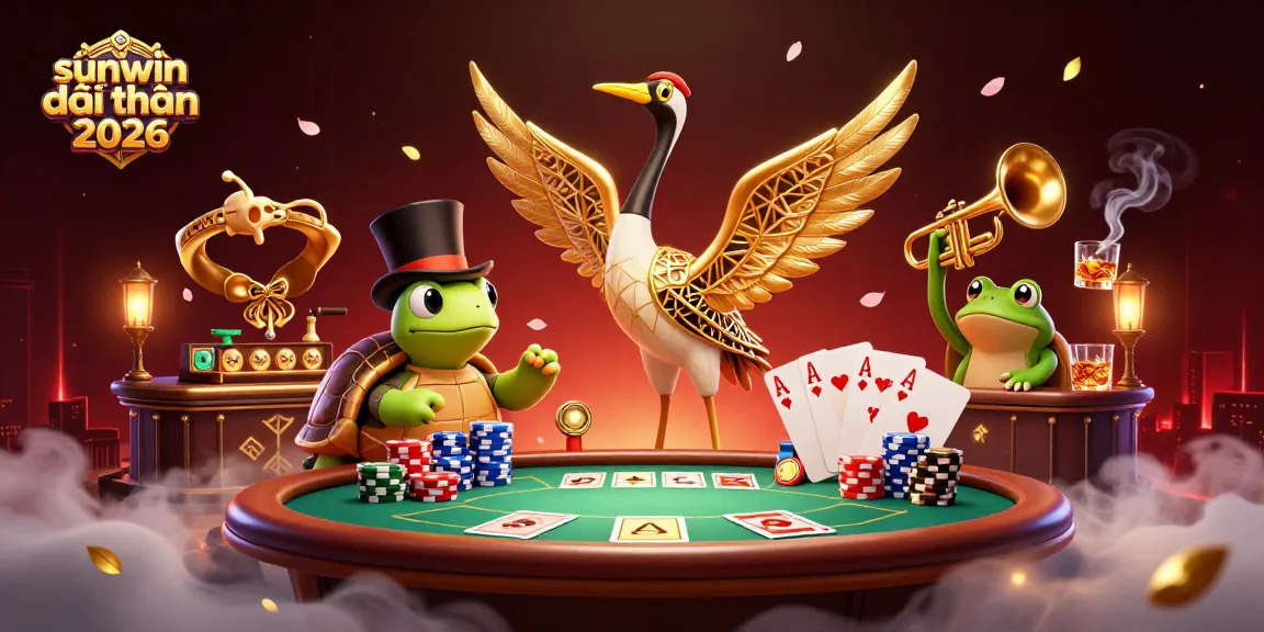 Experience the excitement of sunwin đổi thưởng 2026 with this dynamic 3D casino scene filled with vibrant action.