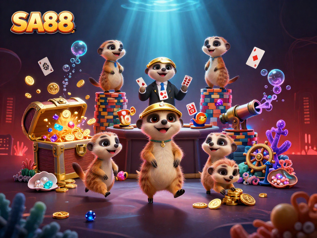 Experience SA88 with a lively meerkat casino scene full of bright treasures and fun.