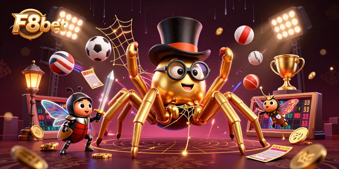 Win big with F8bet and vibrant sporting elements in this dynamic casino scene.