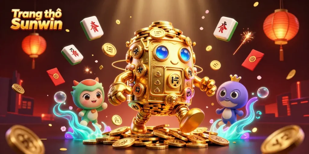 Experience thrilling gaming action at Trang chủ Sunwin with vibrant characters and dynamic casino elements.