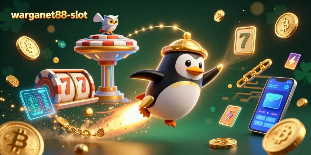 Play the warganet88-slot with captivating features like spinning slot reels and jackpots.